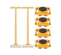VEVOR Machine Skate, 6T Machinery Skate Dolly, 13228 lbs Machinery Moving Skate, Machinery Mover Skate with 360° Rotation Cap and PU Directional Rollers, Heavy Duty Industrial Moving Equipment, Yellow