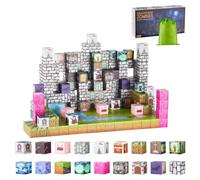 VEVOR Magnetic Blocks, 100 PCS Cemetery Zombies Set, Magnetic Building Cubes for Kids, STEM Montessori Sensory Toys for Christmas Birthday Gift, Construction Stacking Toy for 3+ Years Old Boys & Girls