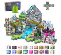 VEVOR Magnetic Blocks, 100 PCS Cemetery Zombies Set, Magnetic Building Cubes for Kids, STEM Montessori Sensory Toys for Christmas Birthday Gift, Construction Stacking Toy for 3+ Years Old Boys & Girls