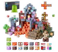 VEVOR Magnetic Blocks, 100 PCS Dark Castle Set, Magnetic Building Cubes for Kids, STEM Montessori Sensory Toys for Christmas Birthday Gift, Construction Stacking Toy for 3+ Years Old Boys & Girls
