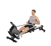 VEVOR Magnetic Rowing Machine,16-Level Quiet Resistance Adjustable,Foldable Rower Machine for Home,158kg Weight Capacity, Row Machines with Smooth Pulley Design, Bluetooth APP Compatible & LCD Monitor