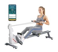 VEVOR Magnetic Rowing Machine,16-Level Quiet Resistance Adjustable, Foldable Rower Machine for Home, 158kg Weight Capacity, Row Machines with Dual-Slide Rail, Bluetooth APP Compatible & LCD Monitor