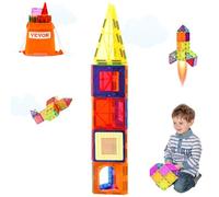 VEVOR Magnetic Tiles Magnetic Building Toy 55 PCS Magnet Blocks for Kids 3D Set