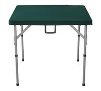 Vevor Mahjong Table, Fold-In-Half 4 Player Card Table With Wear-Resistant Green Tabletop, Bi-Folding Square Domino Table