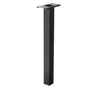 VEVOR Mailbox Post, 43 x 4 x 4 Inches, Steel In-Ground Mounting Mail Box Stand with Universal Plate Bracket, Heavy Duty Metal Post Sleeve Kit for Outside Curbside Residential Use, Powder Coated Black