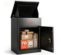 Vevor Mailboxes For Outside 17.3"x13.8"x22.8", Galvanized Steel Package Delivery Boxes For Outside With Coded Lock