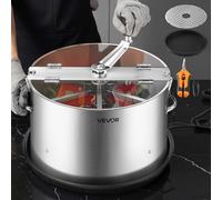 VEVOR Manual Bud Leaf Trimmer, 16 in Reaper Bowl Bud Trimmer with Stainless Steel Blades, Visual Cutting, Wet & Dry Hydroponic Cutting Machine with Tray, Twisted Spin Cut for Plant Buds Flowers