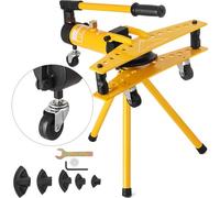 VEVOR Manual Hydraulic Pipe Tube Bender Machine 10 Ton Manual Hydraulic Tube Bending Machine 6.4-25.4 mm Diameter 6 Dies for Heating and Piping Constr