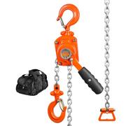 VEVOR Manual Lever Chain Hoist, 1/2 Ton 1100 lbs Capacity 10 FT Come Along, G80 Galvanized Carbon Steel with Weston Double-Pawl Brake, Auto Chain Leading & 360° Rotation Hook, for Garage Factory Dock