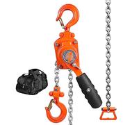 VEVOR Manual Lever Chain Hoist 1/4 Ton 550 lbs Capacity 10 FT Come Along G80 Galvanized Carbon Steel with Weston Double-Pawl Brake Auto C