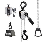 VEVOR Manual Lever Chain Hoist, 1/4T 250KG Capacity Heavy Duty Come Along, 1.5M Lift G80 Alloy Steel Chain With Dual Pawl Mechanical Brake, 360° Rotat