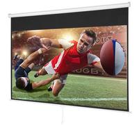 Vevor Manual Pull Down Projector Screen, 100 Inch 16:9 4K 1080 Hd Retractable Projector Screen, Auto-Locking Portable