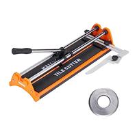 VEVOR Manual Tile Cutter, 17 inch, Porcelain Ceramic Tile Cutter with Tungsten Carbide Cutting Wheel, Infrared Positioning, Anti-Skid Feet, Double Rails for Professional Installers or Beginners