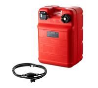 VEVOR Marine Tank, 6.34-Gallon/24-L Marine Portable Tank Outboard Marine Boat Transfer Tank with 9.8ft Hose, Gauge for Outboard Engine Boats, Yacht, F