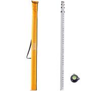 VEVOR Measuring Rod 14-Feet/10ths 6 Sections Telescopic Grade Rod 1/10 ft w/ Bag