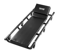 VEVOR Mechanic Garage Creeper, 1016 mm, 136.1 kg Capacity Automotive Rolling Creeper with 6 Casters Adjustable Cushioned Headrest, Heavy Duty Steel Frame Low Profile for Garages, Repair Shops, and DIY