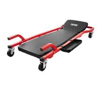 VEVOR Mechanic Garage Creeper, 1118 mm, 136.1 kg Capacity Automotive Rolling Creeper with 6 Casters Adjustable Cushioned Headrest Tool Tray, Heavy Duty Steel Frame for Garages, Repair Shops, and DIY