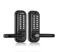 VEVOR Mechanical Keyless Entry Door Lock, 14 Digit Keypad, Double-Sided Embedded Outdoor Gate Door Locks Set with Keypad and Handle, Water-Proof Zinc Alloy, Easy to Install, for Garden, Yard, Garage