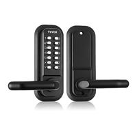 VEVOR Mechanical Keyless Entry Door Lock, 14 Digit Keypad, Water-Proof Zinc Alloy, Embedded Outdoor Gate Door Locks Set with Keypad and Handle, Easy to Install, for Garden, Garage, Yard, Storage Shed