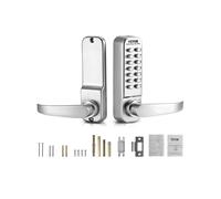 VEVOR Mechanical Keyless Entry Door Lock 14 Key Mechanical Door Lock Mechanical Keypad Door Lock with Handle Stainless Steel Waterproof Keyless Gat