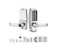VEVOR Mechanical Keyless Entry Door Lock, 14 Key Mechanical Door Lock with Keys, Mechanical Keypad Door Lock with Handle, Stainless Steel Waterproof K