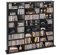 VEVOR Media Storage Cabinet, 8-Tier DVD Shelf Organizer, 142 x 22 x 130 cm