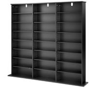 Vevor Media Storage Cabinet, 8-Tier Dvd Shelf Organizer, 142 X 22 X 130 Cm Multimedia Storage Organizer For Cds, Dvds