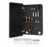 VEVOR Medicine Cabinet, 20 x 30 inch, Medicine Cabinet for Bathroom with Mirror, Aluminum Frame Bathroom Wall Cabinet, 4-layer Adjustable Shelves, Re