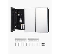 VEVOR Medicine Cabinet, 25.5 x 40 inch, Medicine Cabinet for Bathroom with Mirror, Aluminum Frame Bathroom Wall Cabinet, 4-layer Adjustable Shelves,