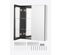 VEVOR Medicine Cabinet, 26 x 30 inch, Medicine Cabinet for Bathroom with Mirror, Aluminum Frame Bathroom Wall Cabinet, 2-layer Adjustable Shelves, Re