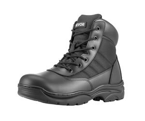 VEVOR Men's Military Tactical Boots, 152.4 mm Combat Hiking Work Boots, Lightweight & Breathable & Sturdy Mens Motorcycle Interceptor Trooper Boot, for Outdoor Security Mountaineering, UK Size 9.5