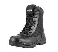 VEVOR Men's Military Tactical Boots, 203 mm Combat Hiking Work Boots, Lightweight & Breathable Side Zipper Mens Motorcycle Interceptor Trooper Boot, for Outdoor Security Mountaineering, UK Size 9.5