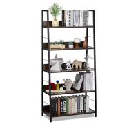 VEVOR Metal Bookshelf, 5-Tier Industrial Bookcase, Tall Wide Rustic Vintage Storage Bookshelf with Open Shelves, Freestanding Display Shelving Unit Storage Rack, for Living room, Bedroom & Office