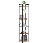 VEVOR Metal Bookshelf, 6-Tier Industrial Bookcase, Tall Narrow Rustic Vintage Storage Bookshelf with Open Shelves, Freestanding Display Shelving Unit Storage Rack, for Living room, Bedroom & Office