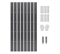 VEVOR Metal Landscape Edging, 8 Packs 72 in Rust-Resistant Aluminum Alloy Landscape Edging, Bendable Garden Edging Border, Heavy Duty Lawn Edging Fence for Flower Bed Yard Pathway