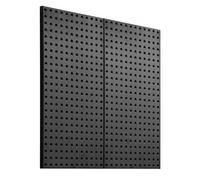 VEVOR Metal Pegboard Panels, 24" x 12" Pegboard, 2 Panels, Heavy Duty Steel Peg Board Wall Organizer, for Living Room Garage Tool Storage Workbench Office Organization Craft Room Kitchen Home, Black