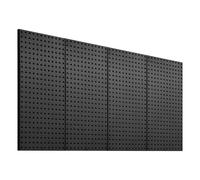 VEVOR Metal Pegboard Panels, 24" x 12" Pegboard, 4 Panels, Heavy Duty Steel Peg Board Wall Organizer, for Living Room Garage Tool Storage Workbench Office Organization Craft Room Kitchen Home, Black