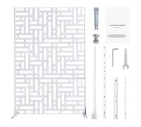 VEVOR Metal Privacy Screen 47" x 76" Outdoor Privacy Screens & Panels White
