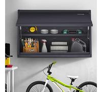 VEVOR Metal Storage Cabinet, 120lbs Load Capacity per Shelf, 20'' Tall Wall-Mounted Powder-Coating Steel Garage Cabinet with Adjustable Shelf, Press t