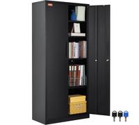 VEVOR Metal Storage Cabinet, Steel Locking Storage Cabinet with 2 Magnetic Doors and 4 Adjustable Shelves, 180.34 cm Metal Cabinet 90.7 kg Capacity pe