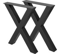 VEVOR Metal Table Legs 28.3 x 23.6 Inch Black Table Legs Premium steel table legs with X-frame style Steel Bench Legs Country Style Table Legs Furnitu
