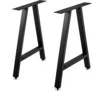 VEVOR Metal Table Legs 28 x 17.7 inch A-Shaped Desk Legs Set of 2 Heavy Duty Bench Legs with Polyurethane Coating, Furniture Legs with Floor Protector