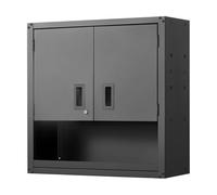 Vevor Metal Wall Cabinet, 76.2W X 30.5D X 76.2H Inch, Steel Floating Hanging Storage Cabinet With Locking Doors