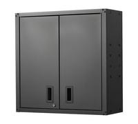 Vevor Metal Wall Cabinet, 76.2W X 31D X 76.2H Cm, Steel Floating Hanging Storage Cabinet With Locking Doors, Black
