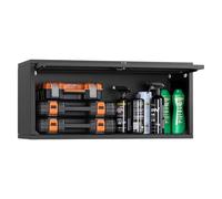 VEVOR Metal Wall Cabinet, 77W x 30.5D x 35.6H cm, Floating Garage Tool Cabinet with Up-Flip Door, 54.5 kg Load per Shelf, Fit for Garage, Basement, Kitchen, Warehouse, Assembly Required