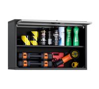 VEVOR Metal Wall Cabinet, 77W x 30.5D x 50H cm, Floating Garage Tool Cabinet with Up-Flip Door and Shelf, 108.9 kg Load Capacity, Fit for Garage, Base