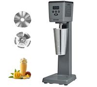 VEVOR Milkshakes Machine, Single Head Drink Mixer, 375W, 3-Speed, Stainless Steel, Grey