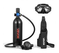 VEVOR Mini Diving Bottle 1L Portable Diving Block with Backpack and Glasses, Reservoir for Underwater Breathing Diver Equipment, Reusable, Up to 20 Minutes Time