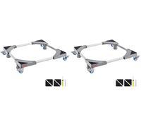 VEVOR Mini Fridge Stand, 400 lbs Load, 4 Strong Feet, 4 Locking Swivel Wheels, Washer and Dryer Pedestal, Multi-Functional Adjustable Base for Washing Machine, and Refrigerator, Universal Mobile Base