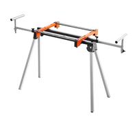 VEVOR Miter Saw Stand, 300lbs Load Capacity Steel Collapsible Stand for Miter Saw with One-piece Mounting Brackets Clamps, Adjustable Height and Length, Portable Compact and Folding Miter Saw Stand